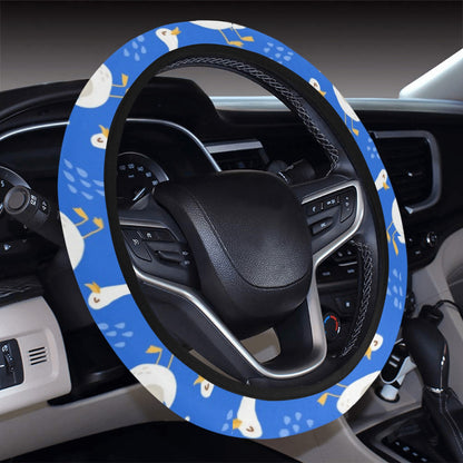Goose Print Design LKS402 Steering Wheel Cover with Elastic Edge