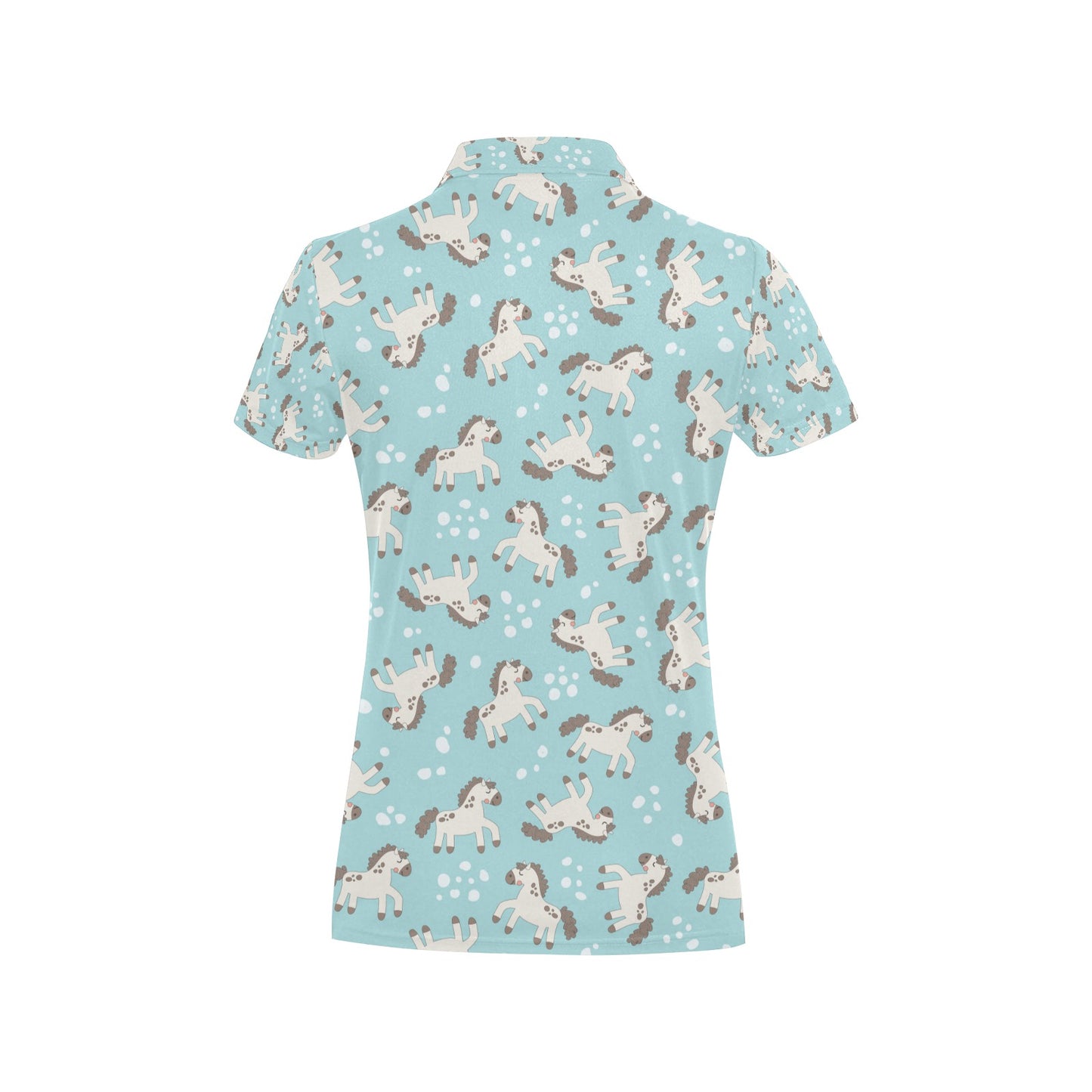 Horse Cute Print Design LKS306 Women's Polo Shirt