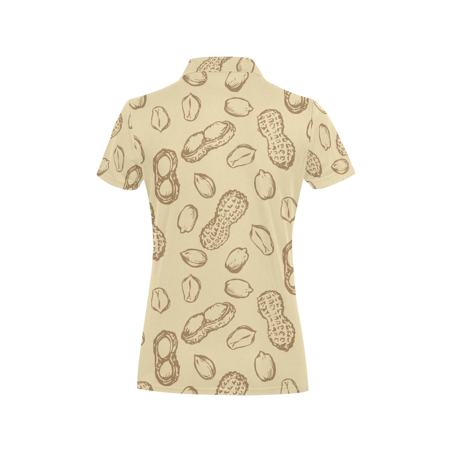 Peanut Pattern Print Design A02 Women's Polo Shirt