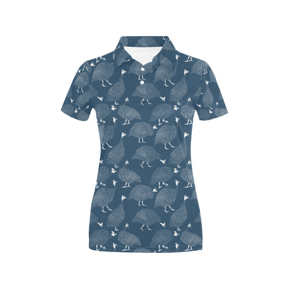 Guinea Fowl Print Design LKS401 Women's Polo Shirt