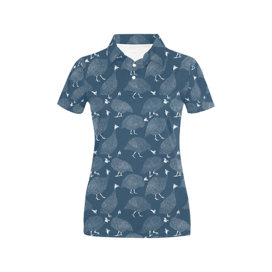 Guinea Fowl Print Design LKS401 Women's Polo Shirt