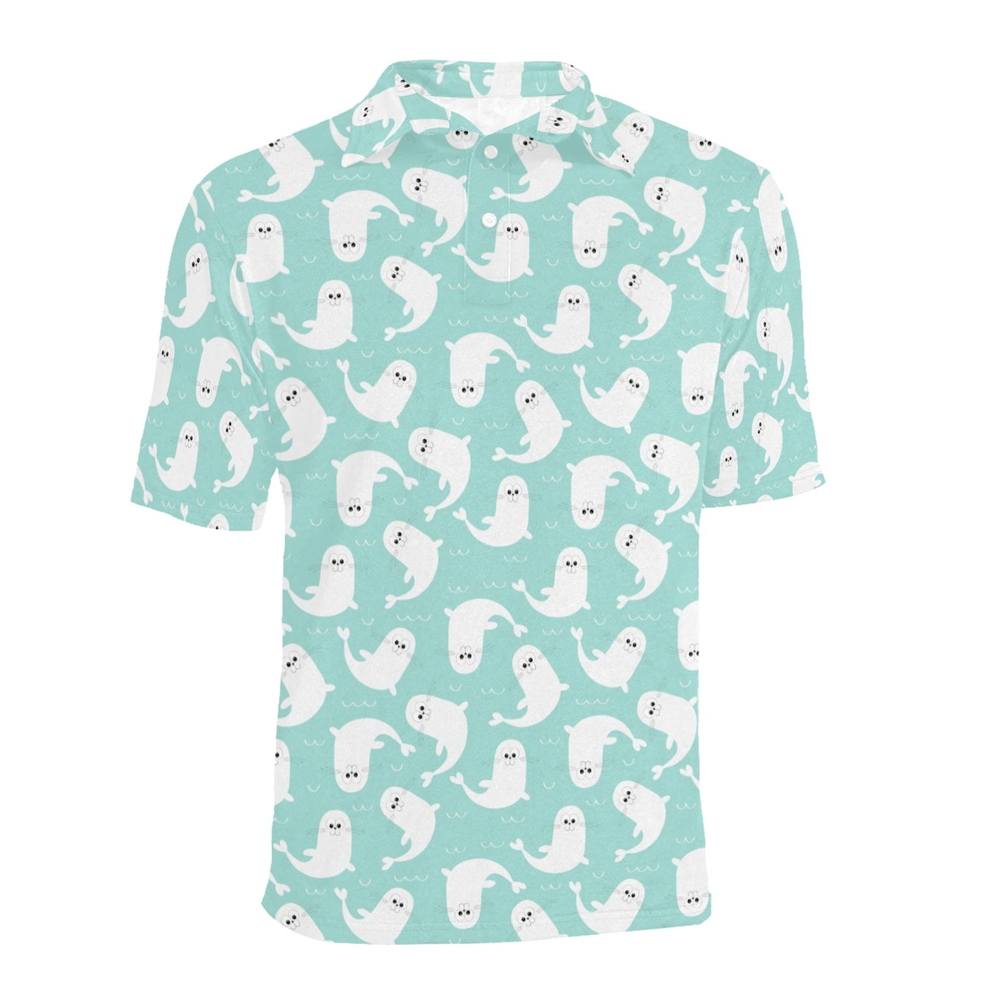 Sea Lion Print Design LKS401 Men Polo Shirt