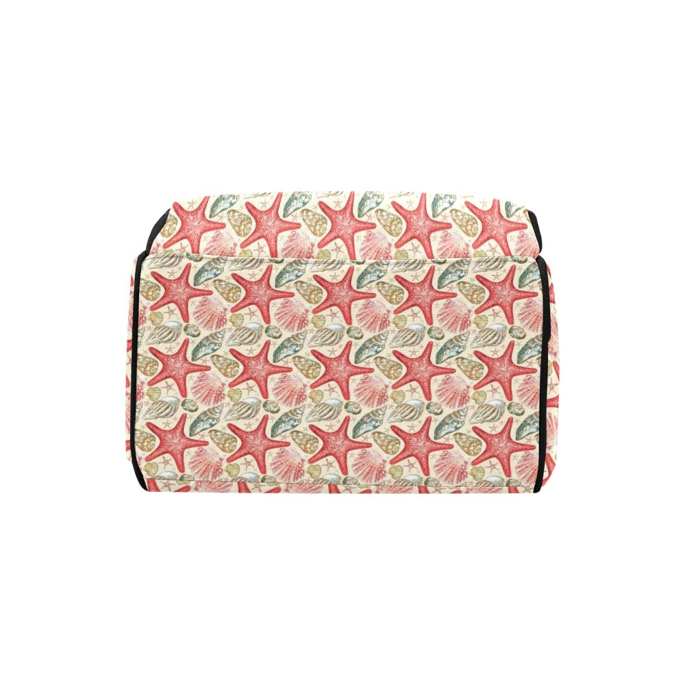 Seashell Print Design LKS301 Diaper Bag Backpack
