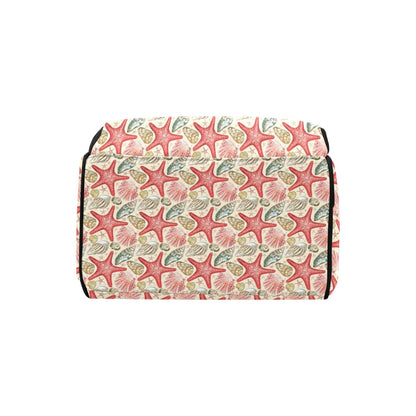 Seashell Print Design LKS301 Diaper Bag Backpack