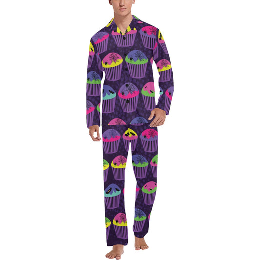CupCake Halloween Men's Long Pajama Set
