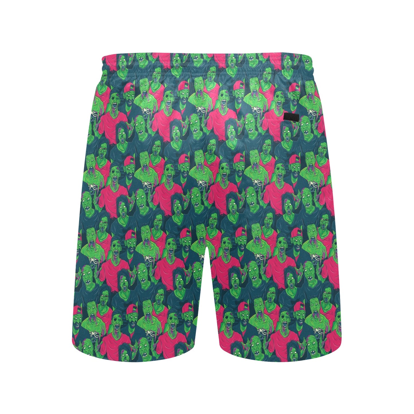 Zombie Themed Design Pattern Print Men's Swim Trunks Beach Shorts