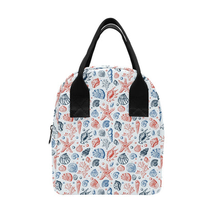 Seashell Print Design LKS307 Insulated Lunch Bag