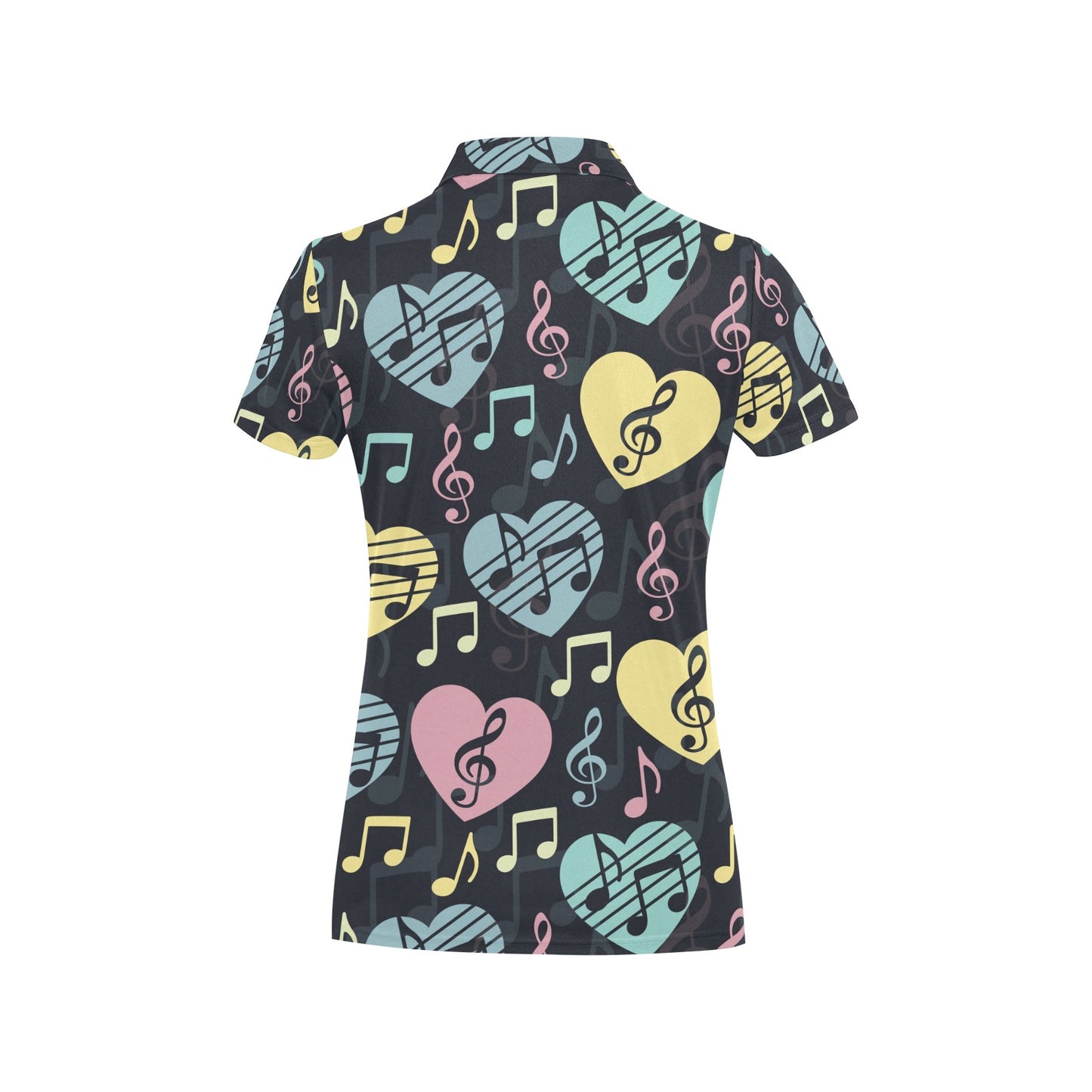 Music note Pattern Print Design A03 Women's Polo Shirt