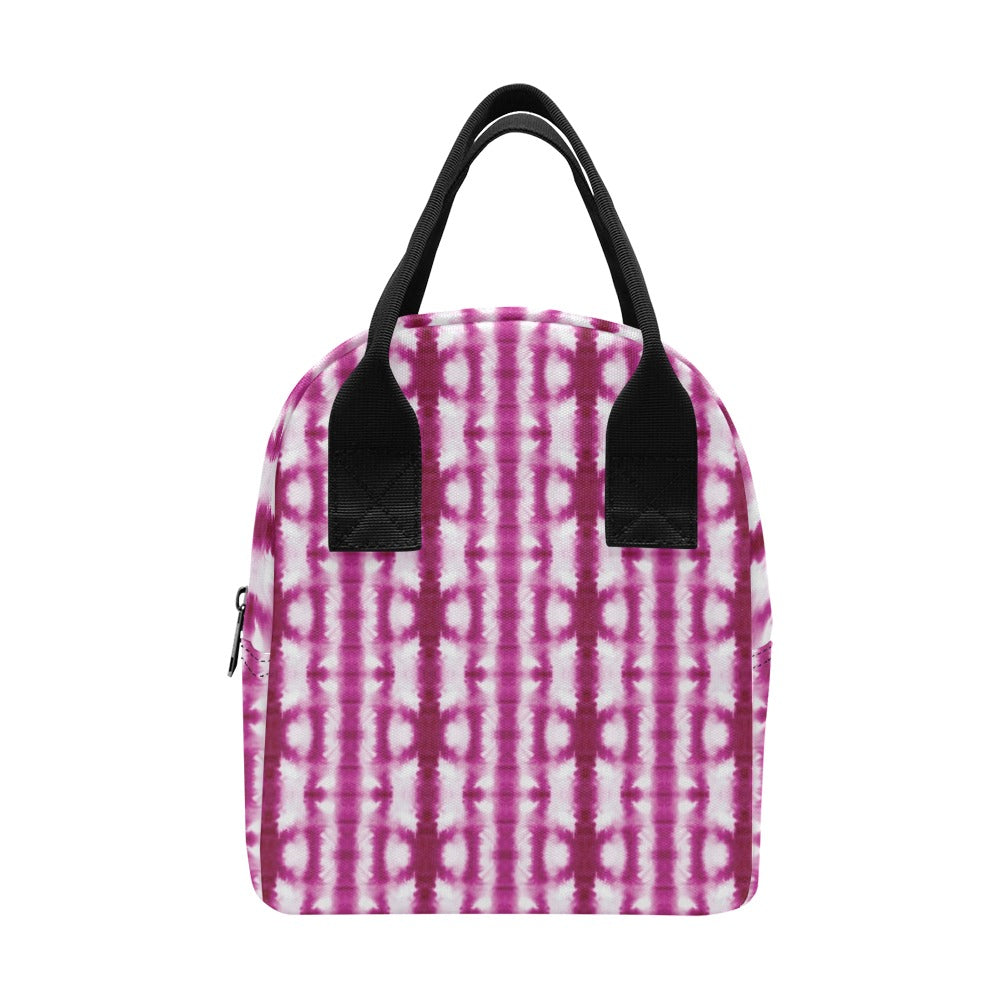 Tie Dye Dark Pink Print Design LKS303 Insulated Lunch Bag