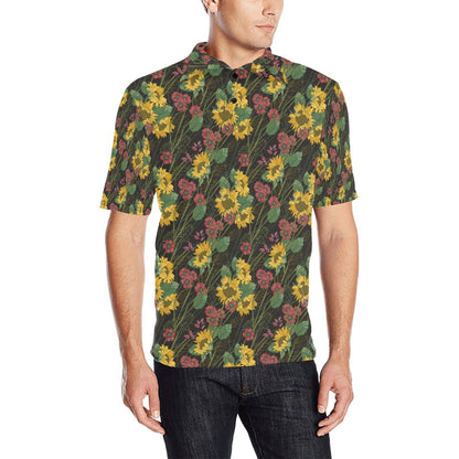 Sunflower Print Design LKS303 Men Polo Shirt