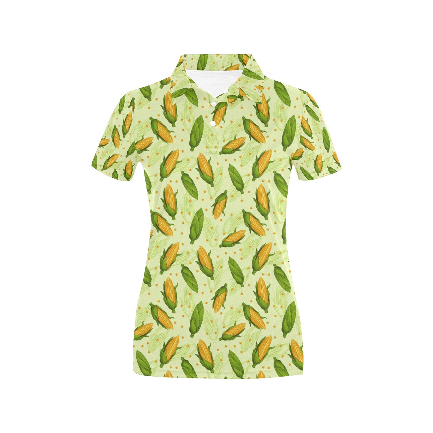 Agricultural Fresh Corn cob Print Pattern Women's Polo Shirt