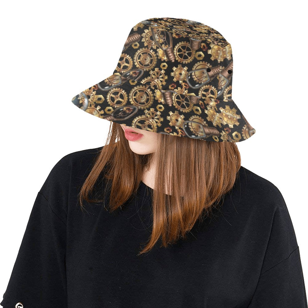 Steampunk Lightbulb Print Design LKS304 Unisex Bucket Hat