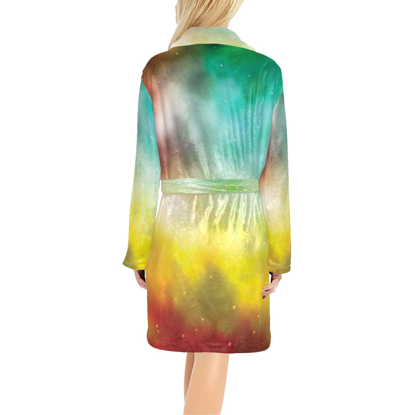Nebula Pattern Print Design A04 Women's Fleece Robe