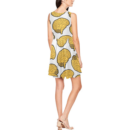 Psychology Pattern Print Design A01 Sleeveless Dress