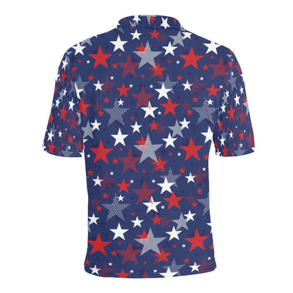 Star Print Design LKS304 Men Polo Shirt