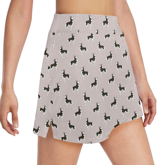 Siberian Huskies Print Design LKS301 17" Golf & Pickleball Skort with Pockets