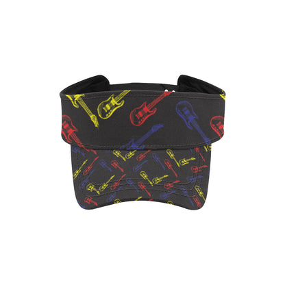 Electric Guitar Pattern Print Design 03 Unisex Sun Visor
