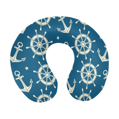 Anchor Pattern Print Design 01 U-Shaped Travel Neck Pillow