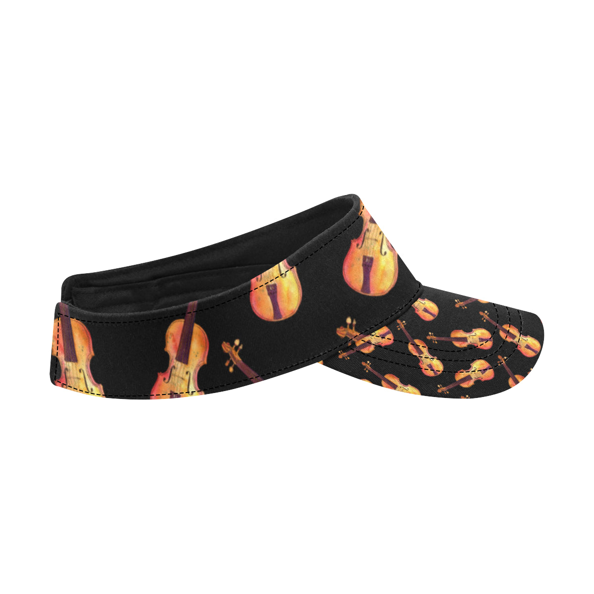 Violin Pattern Print Design 04 Unisex Sun Visor