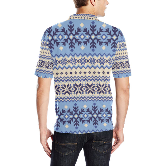 Nordic Pattern Print Design A03 Men Polo Shirt