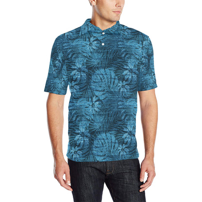 Jean Tropical Pattern Print Design 04 Men Polo Shirt