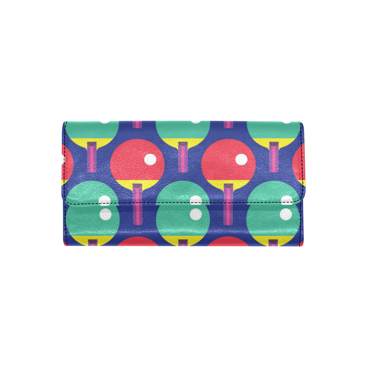 Ping Pong Pattern Print Design A03 Women's Trifold Wallet