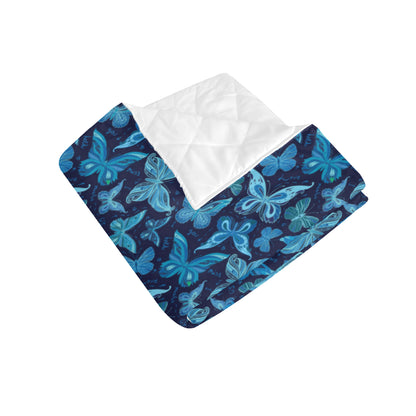 Butterfly Pattern Print Design 03 Premium Quilt