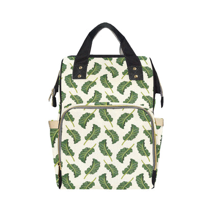Kale Pattern Print Design 03 Diaper Bag Backpack