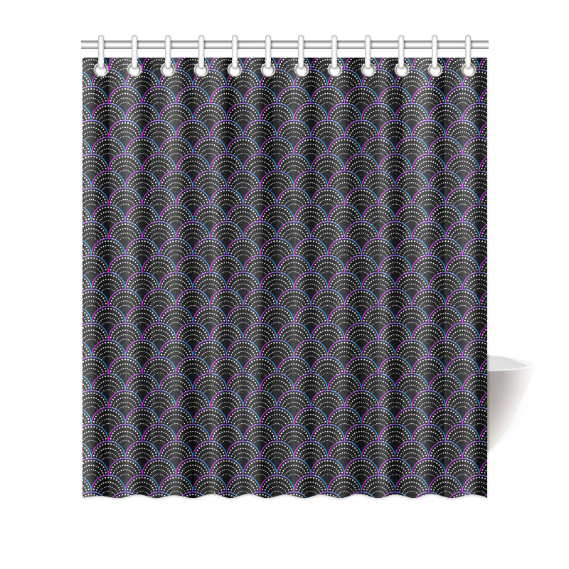 Mermaid Pattern Print Design 09 Shower Curtain