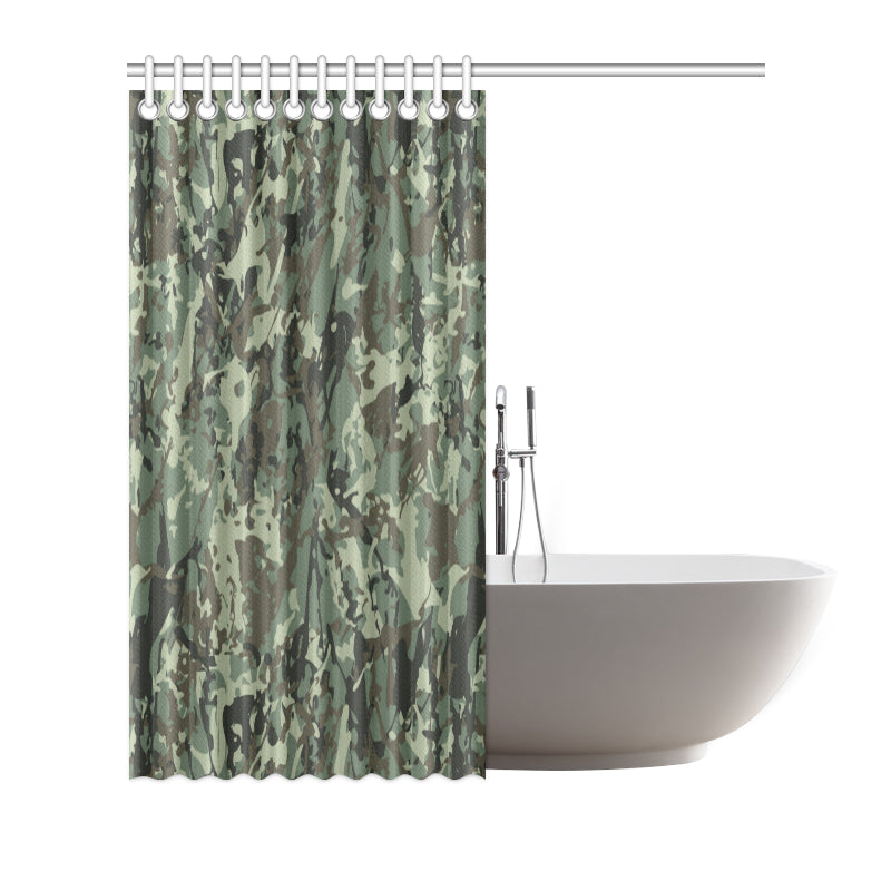 Camouflage Pattern Print Design 06 Shower Curtain