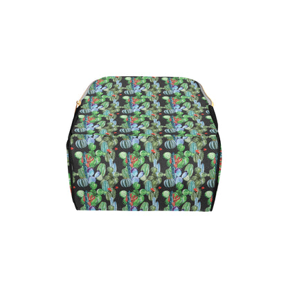 Cactus Watercolor Style Print Diaper Bag Backpack