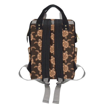 Tribal Sea Turtle Pattern Print Design T09 Diaper Bag Backpack