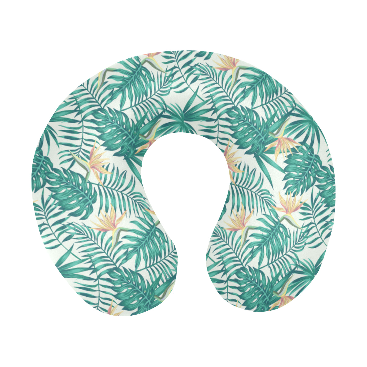 Bird Of Paradise Pattern Print Design 05 U-Shaped Travel Neck Pillow