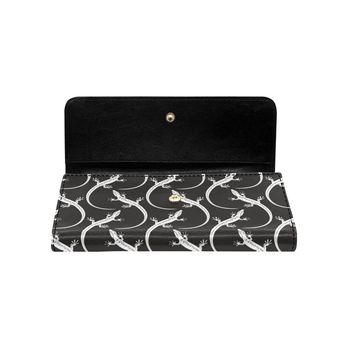 lizard Pattern Print Design 01 Women's Trifold Wallet