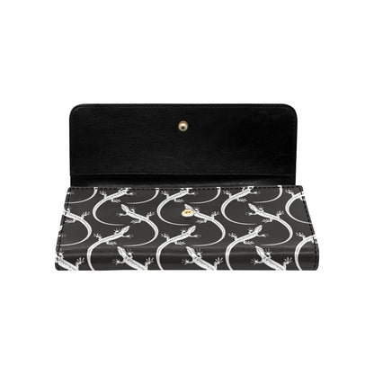 lizard Pattern Print Design 01 Women's Trifold Wallet