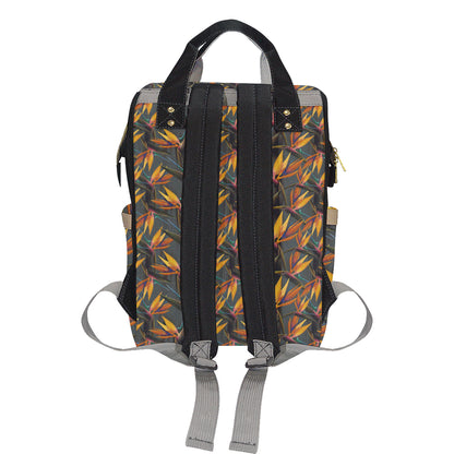 Bird Of Paradise Pattern Print Design 01 Diaper Bag Backpack