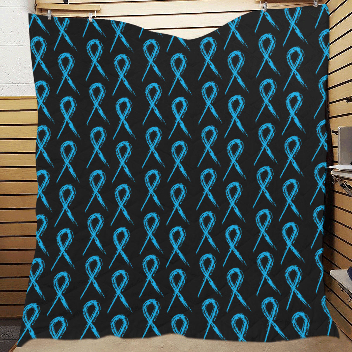 Prostate cancer Pattern Print Design A02 Premium Quilt