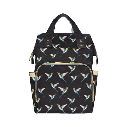 Hummingbird Pattern Print Design 06 Diaper Bag Backpack