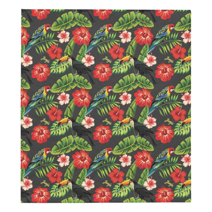 Tropical Flower Pattern Print Design TF04 Premium Quilt