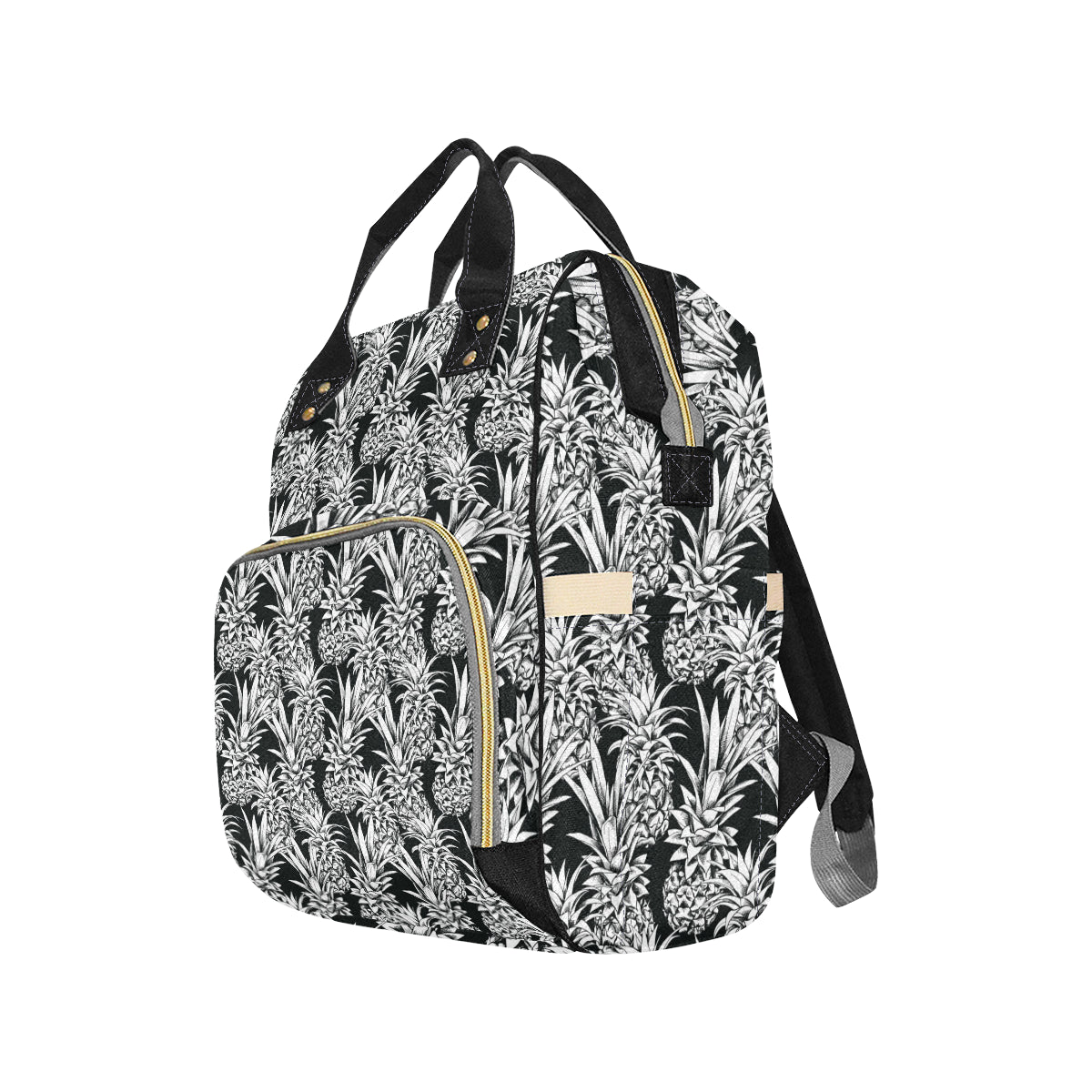 Pineapple Pattern Print Design PP08 Diaper Bag Backpack