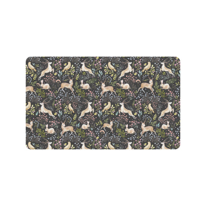 Deer Floral Jungle Rubber Doormat