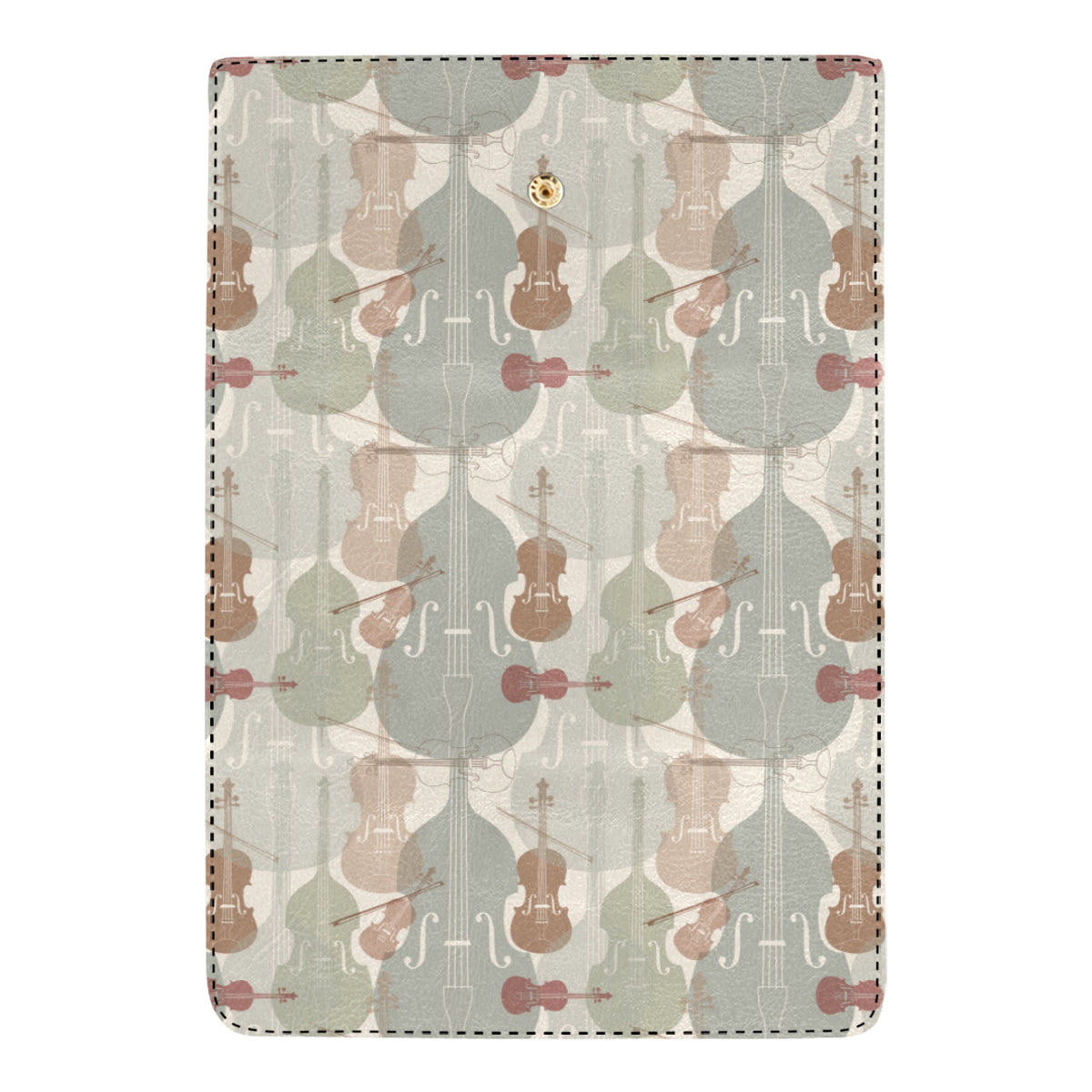 Violin Pattern Print Design 01 Women's Trifold Wallet