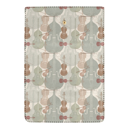 Violin Pattern Print Design 01 Women's Trifold Wallet