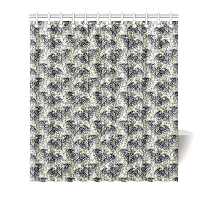 Bat Tribal Pattern Print Design 06 Shower Curtain