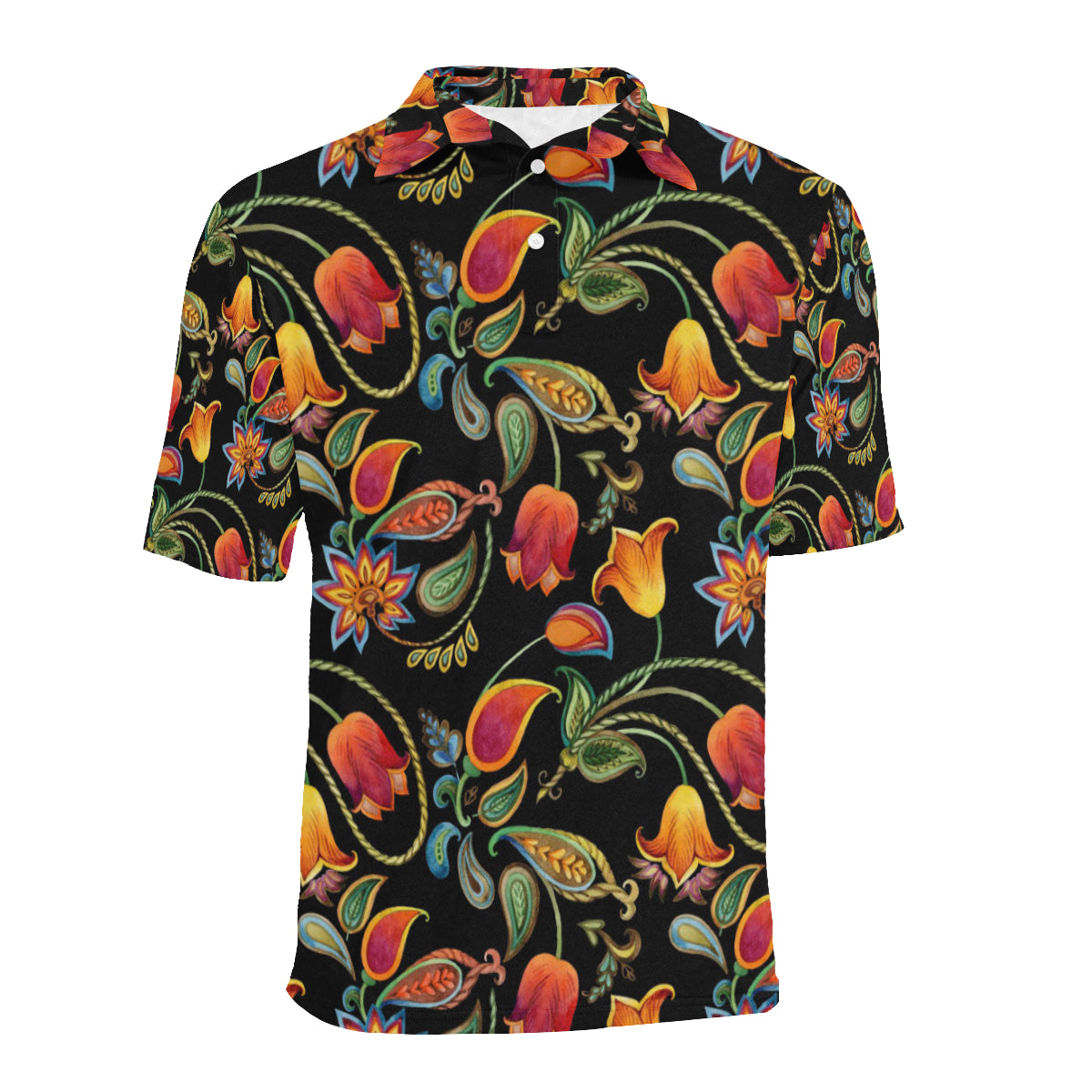 Tulip Boho Pattern Print Design TP09 Men Polo Shirt