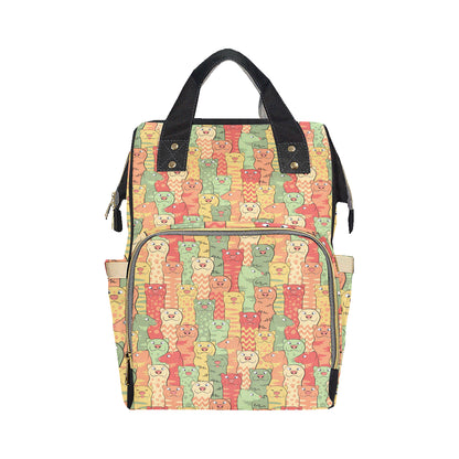 Ferret Pattern Print Design 01 Diaper Bag Backpack