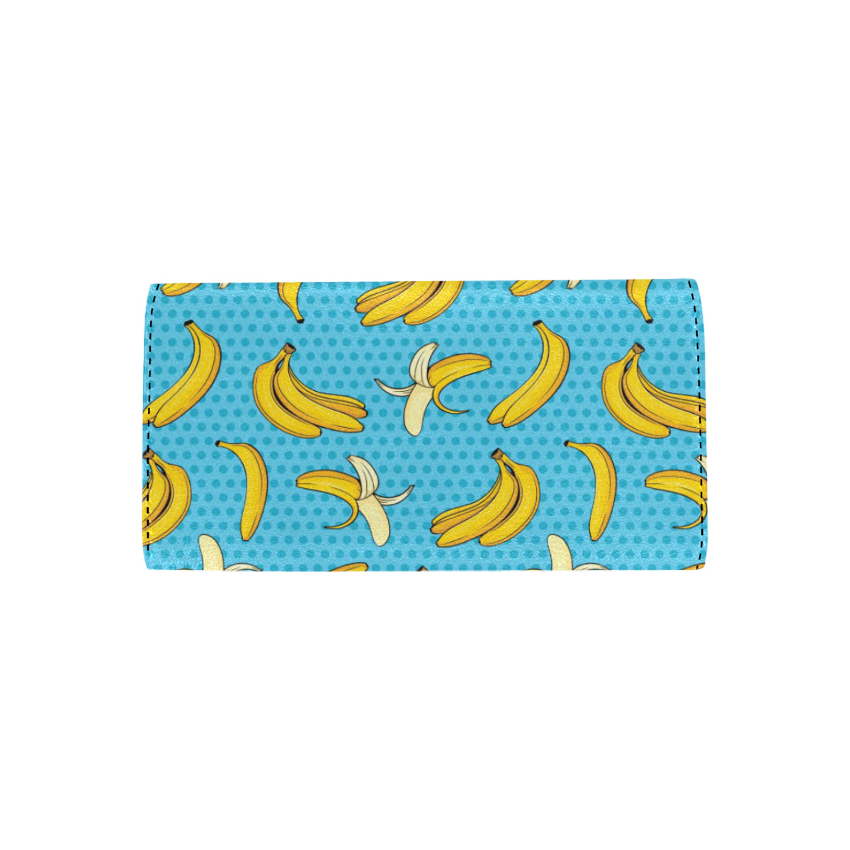 Banana Pattern Print Design BA08 Women's Trifold Wallet