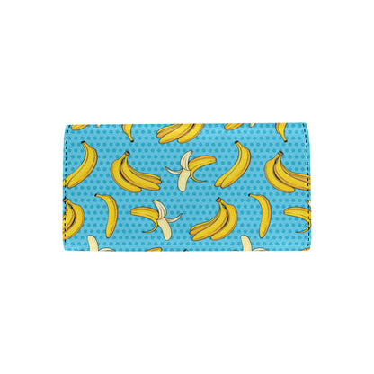 Banana Pattern Print Design BA08 Women's Trifold Wallet