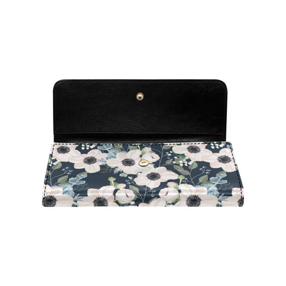 Anemone Pattern Print Design AM02 Women's Trifold Wallet