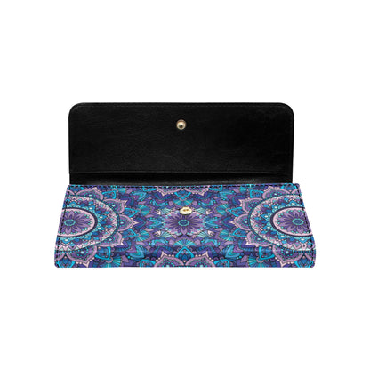 Mandala Pattern Print Design 04 Women's Trifold Wallet